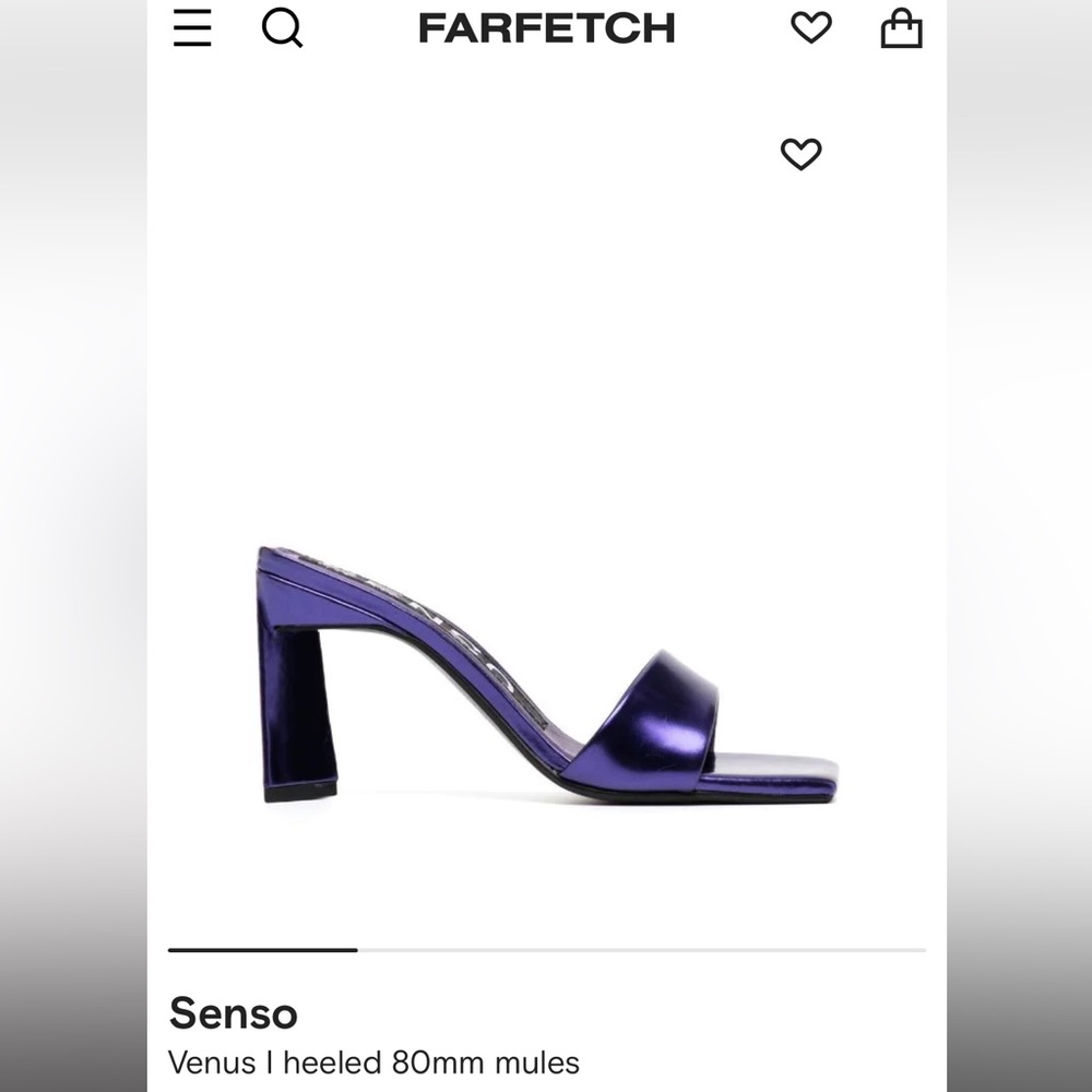 Senso purple metallic block heels size 41